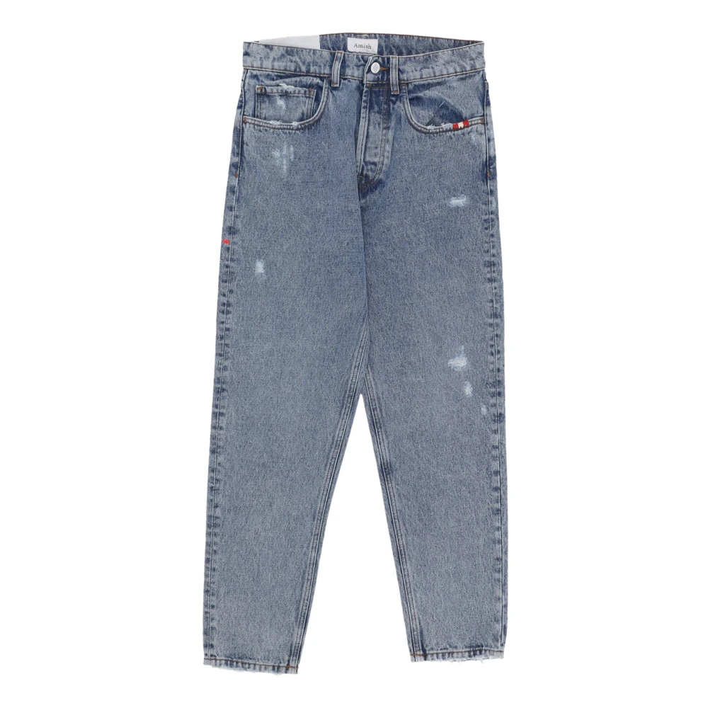 Amish Slim Fit Denim Jeans Blue Heren