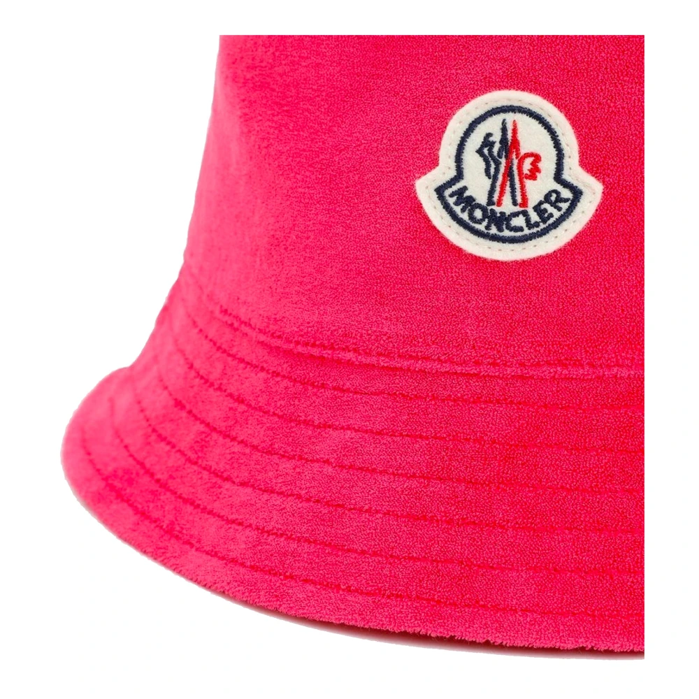 Moncler Roze Terry Bucket Hat voor vrouwen Pink Dames
