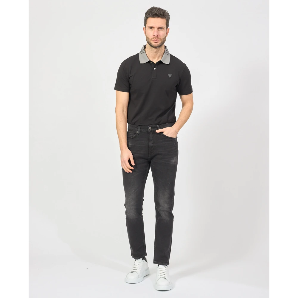 Hugo Boss Zwarte Slim Fit Straight Leg Jeans Black Heren