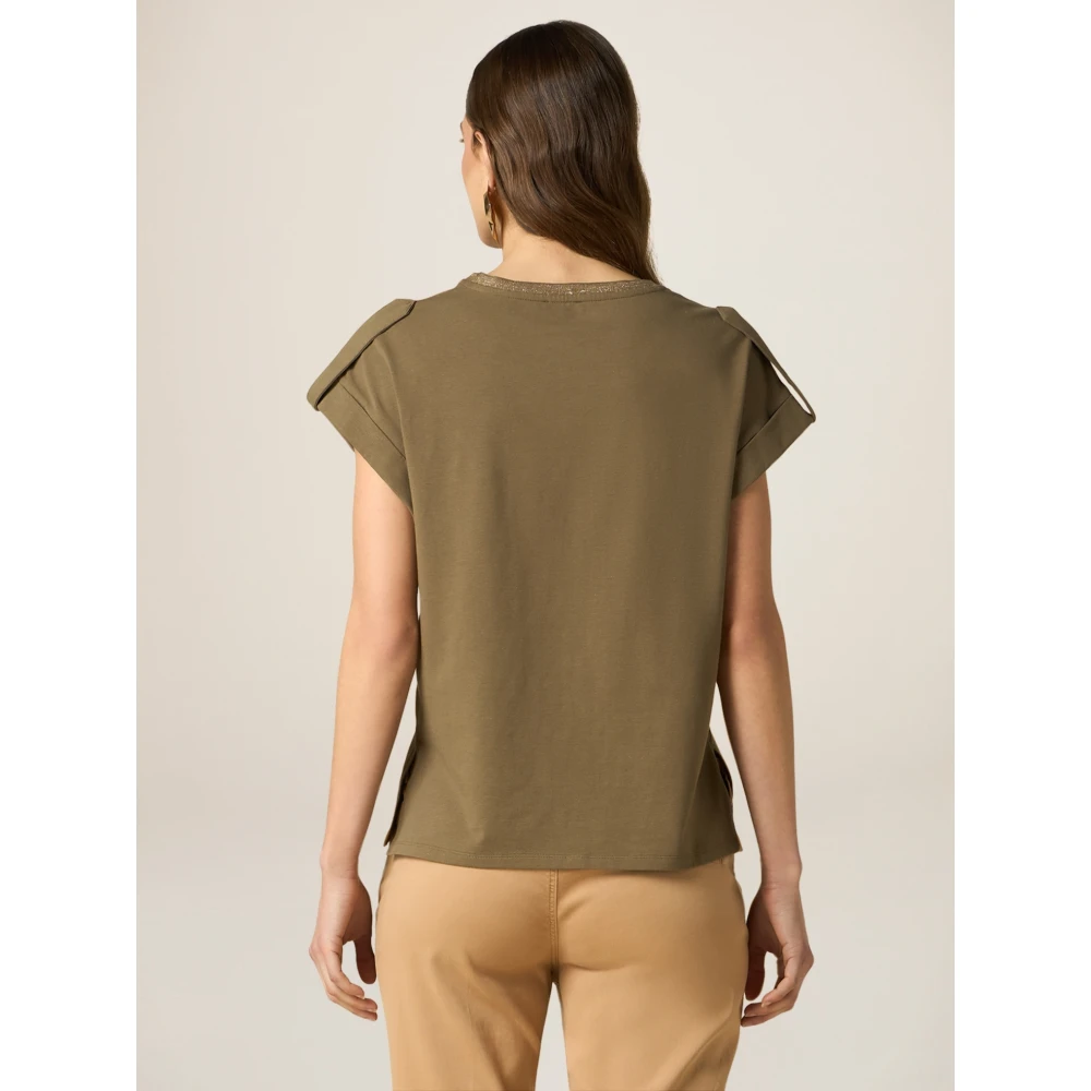 Oltre T-shirt met Kimono-mouwen Green Dames
