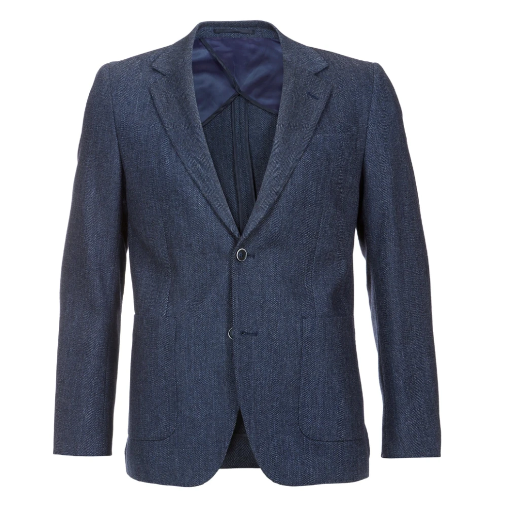 Blå Multi Blazer Stilig Eleganse