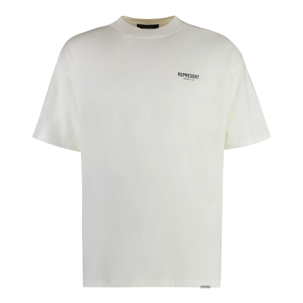 Represent Men's White T-Shirts, 2XL, Cotton Crew-Neck T-Shirt