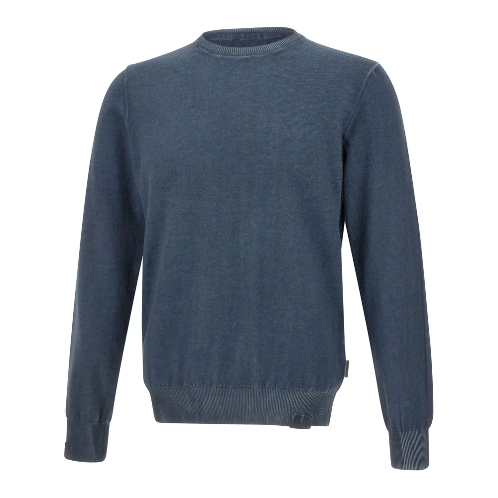 BOB Katoenen Trui Blauwe Ronde Hals Blue Heren