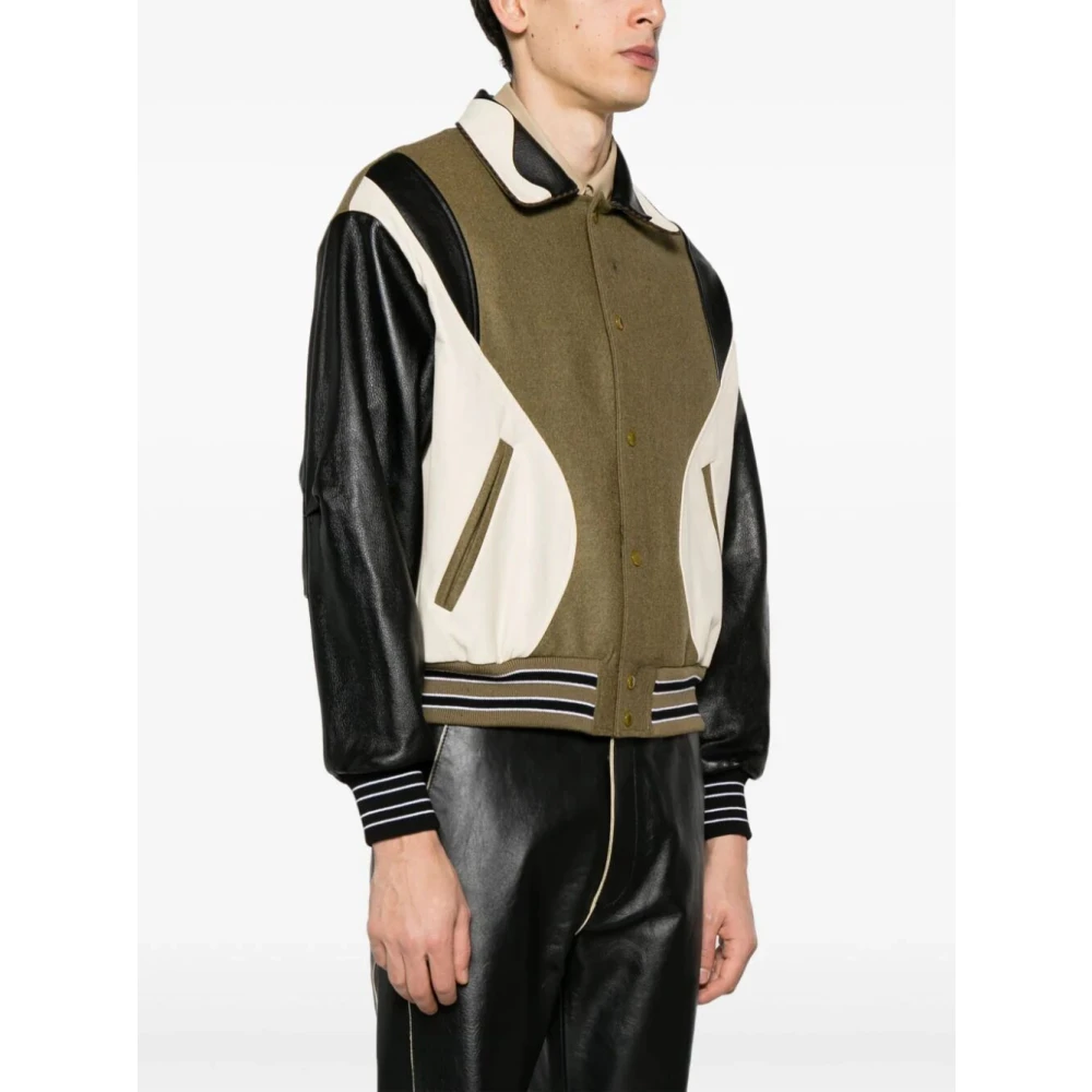 Andersson Bell Olive `Robyn` Varsity Jacket Green Heren