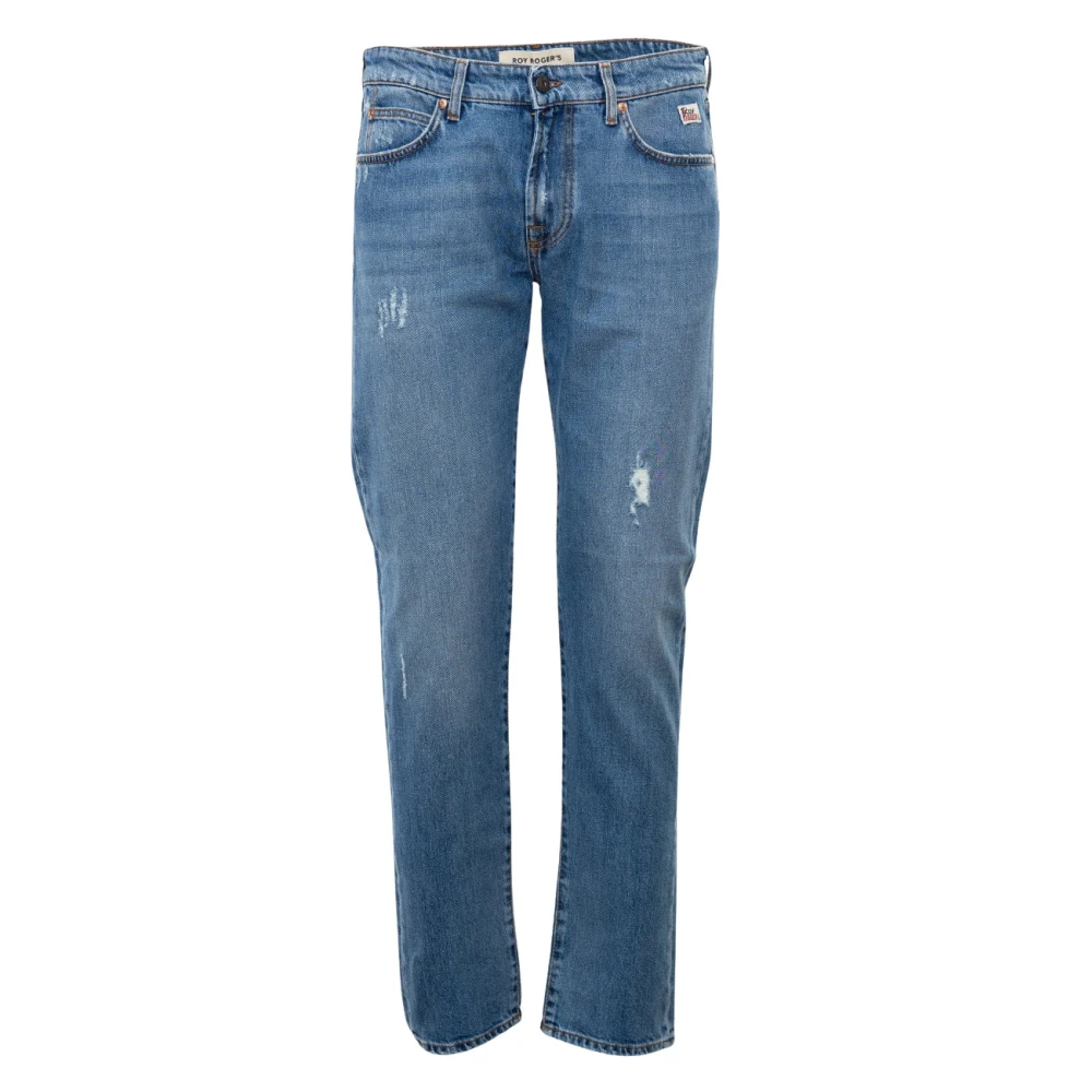 Roy Roger's Italiaanse Slim-Fit Denim Jeans Blue Heren