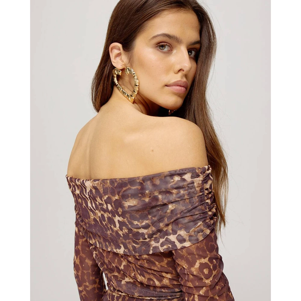 Harper & Yve Lange Mouw Top Jenny Brown Dames
