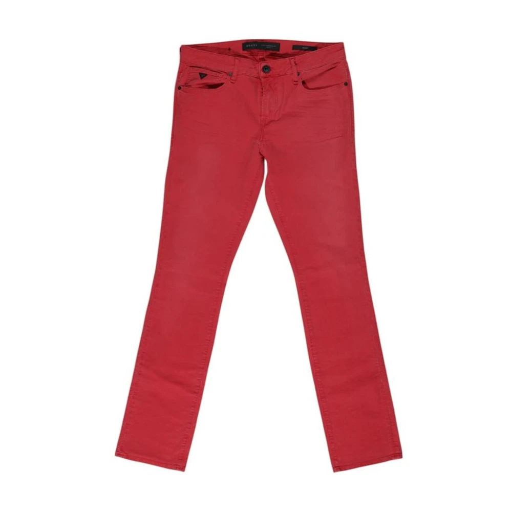 Guess Rode Katoenen Skinny Jeans Collectie Red Heren