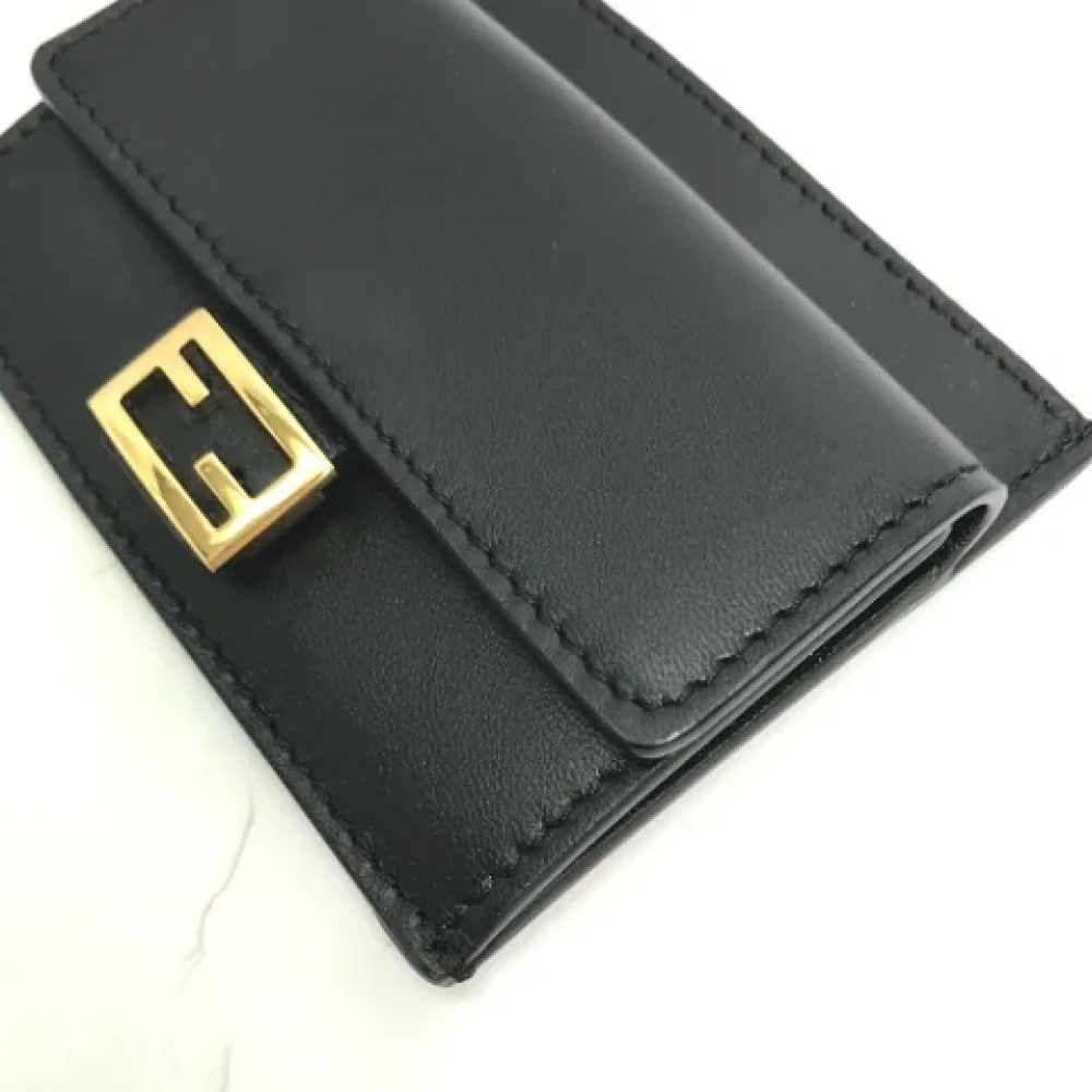 Fendi Vintage Pre-owned Leather wallets Black Dames