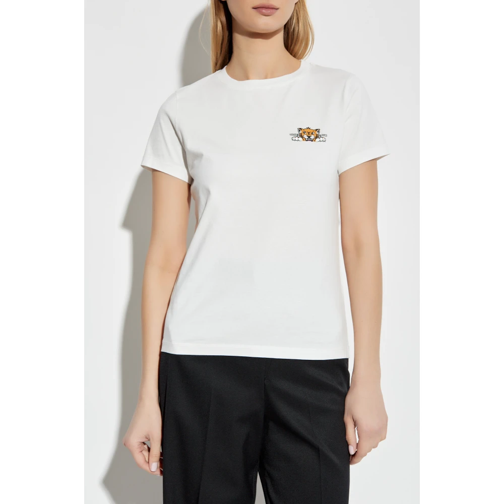Kenzo T-shirt met tijger motief White Dames