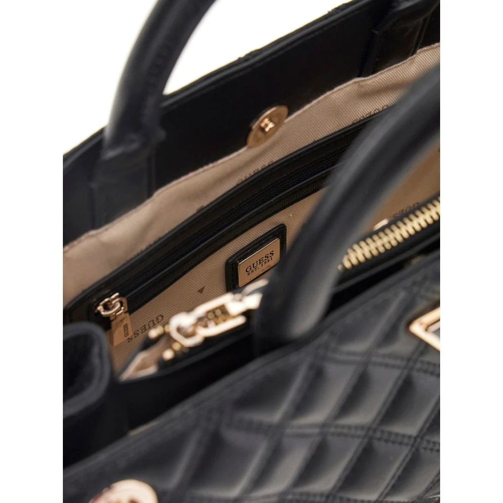 Guess Zwarte Spark Micro Mini Schoudertas Black Dames