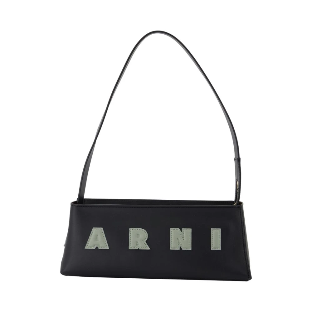 Marni Women's Black Leather Shoulder Bag - Museo