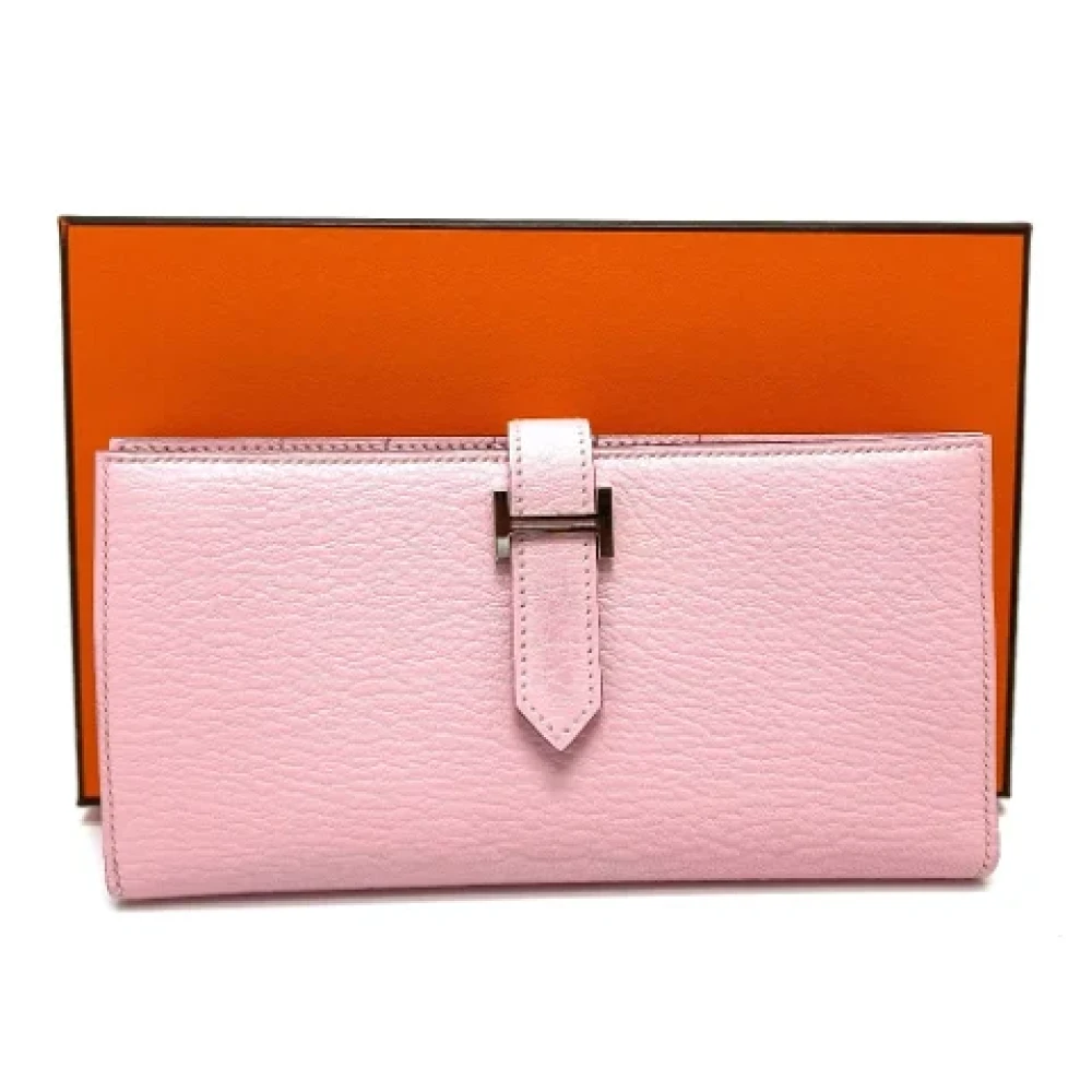 Hermès Vintage Pre-owned Leather wallets Pink Dames