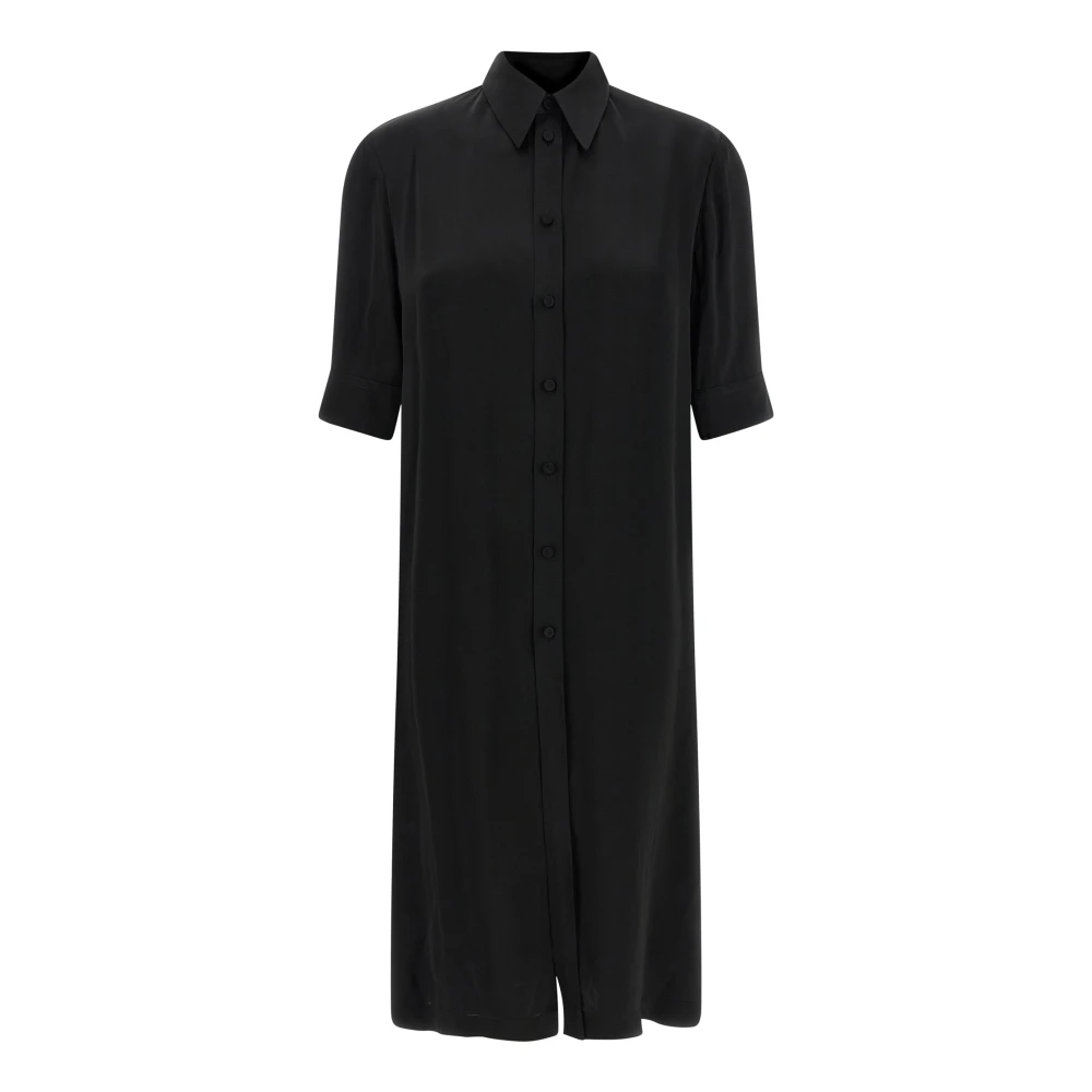 Jil Sander Women's Black Long Shirt - Shirt Dresses - 2XS - Dresses