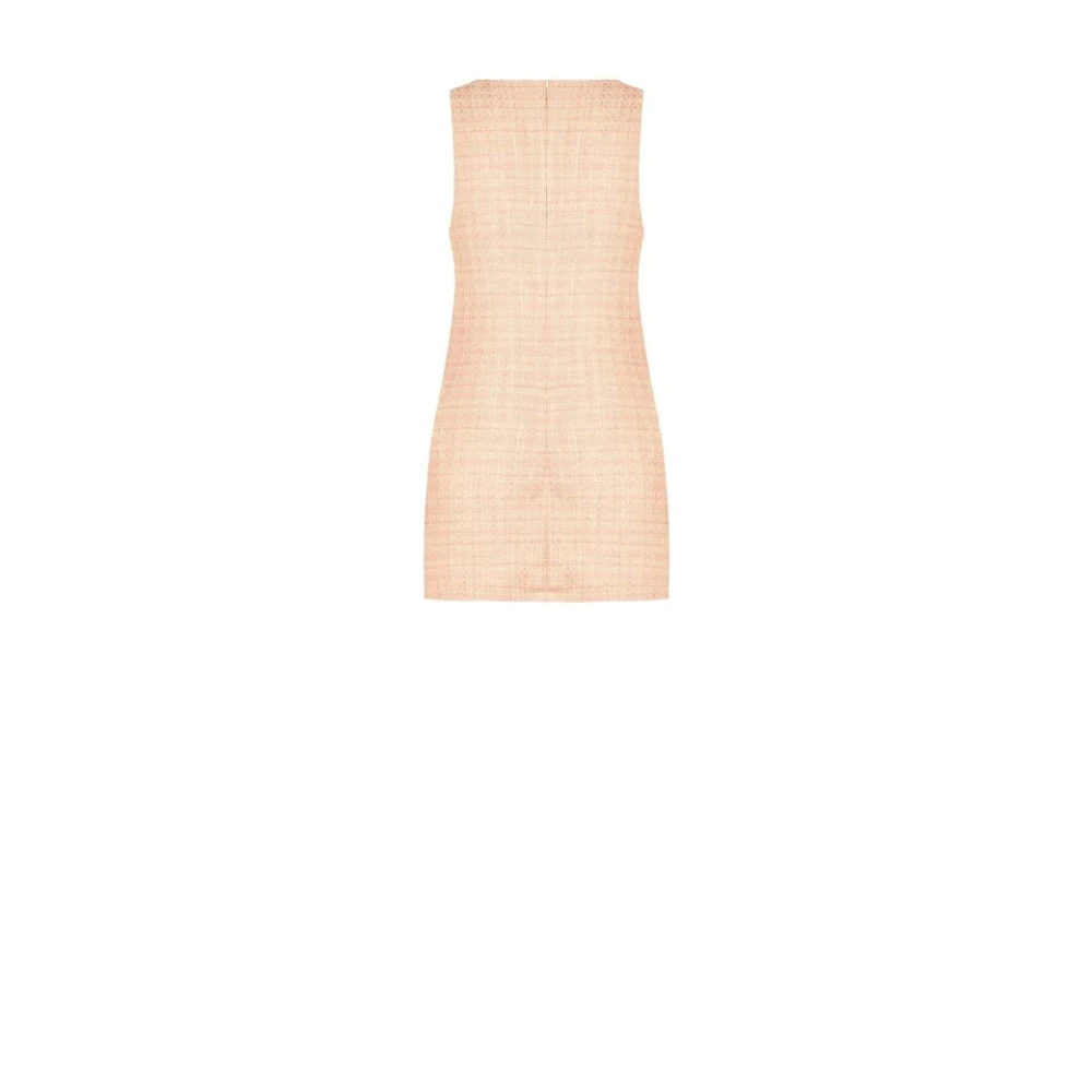 RINASCIMENTO Tweed Jurk met Lurex Draad Beige Dames