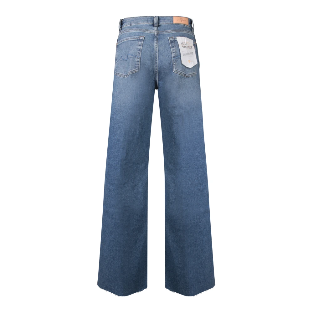 7 For All Mankind Wijde Jeans Denim Blue Dames