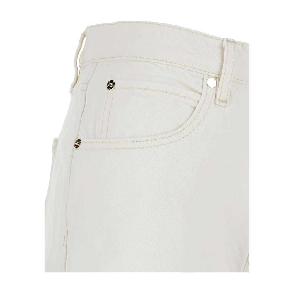 Frame Laaghangende Witte Denim Jeans White Dames