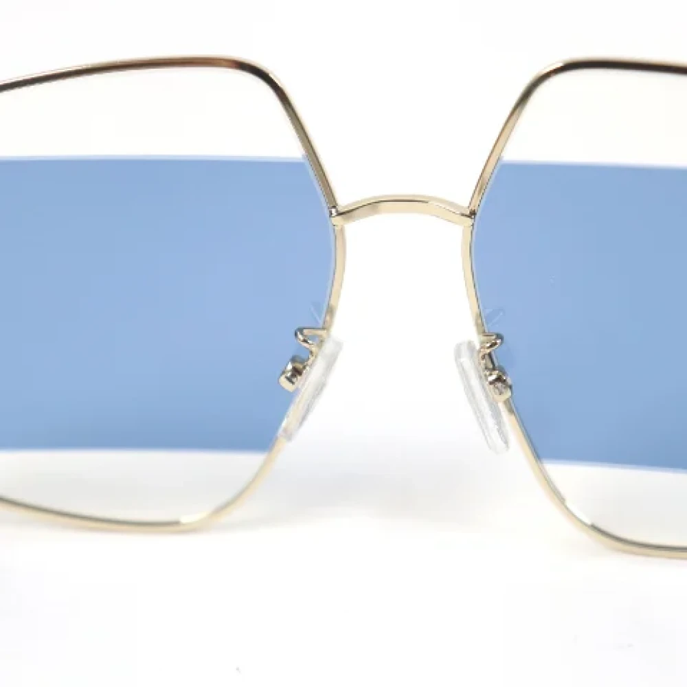 Fendi Vintage Pre-owned Metal sunglasses Blue Dames
