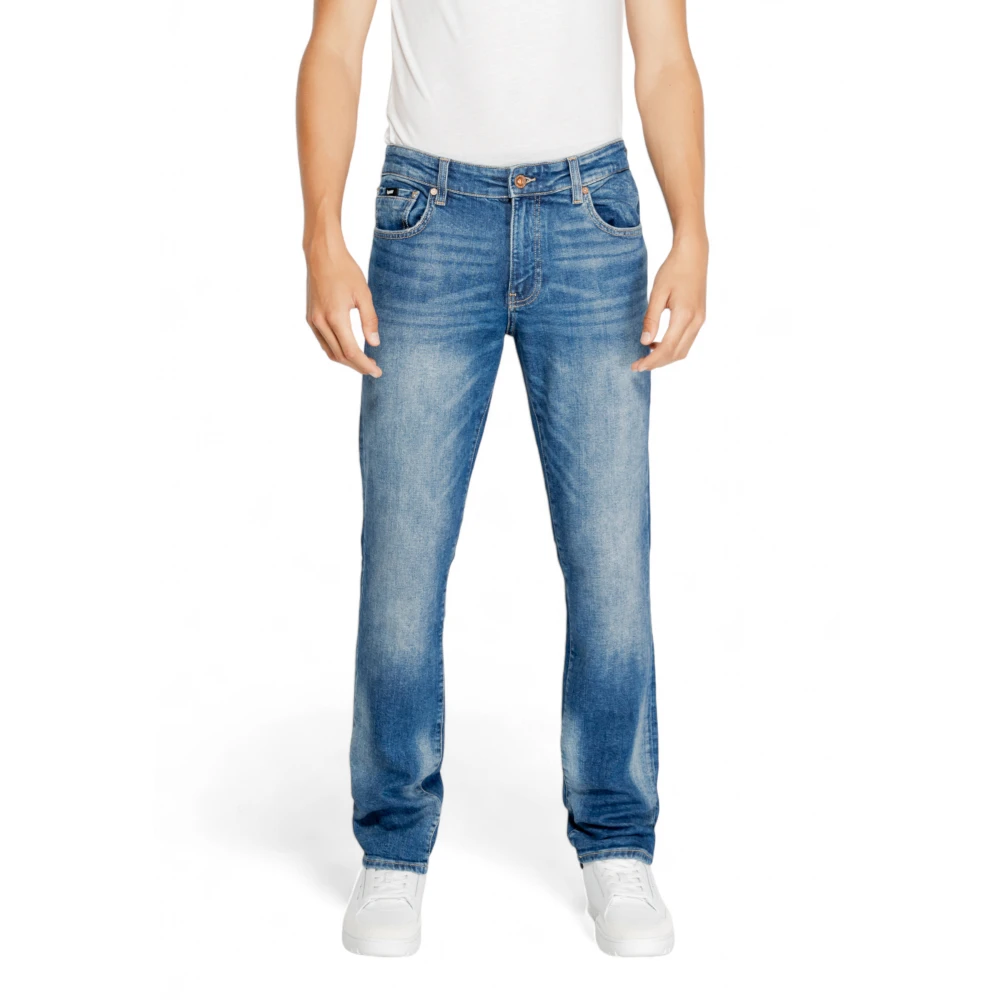 GAS Blauwe Jeans met Rits voor Mannen Blue Heren