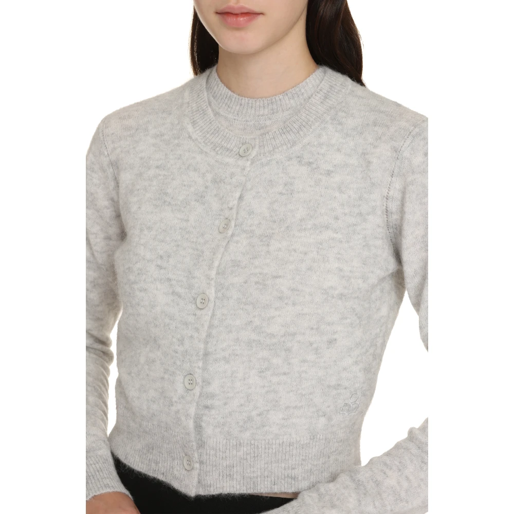 Isabel Marant Étoile Geribbelde gebreide wolmix cardigan Gray Dames