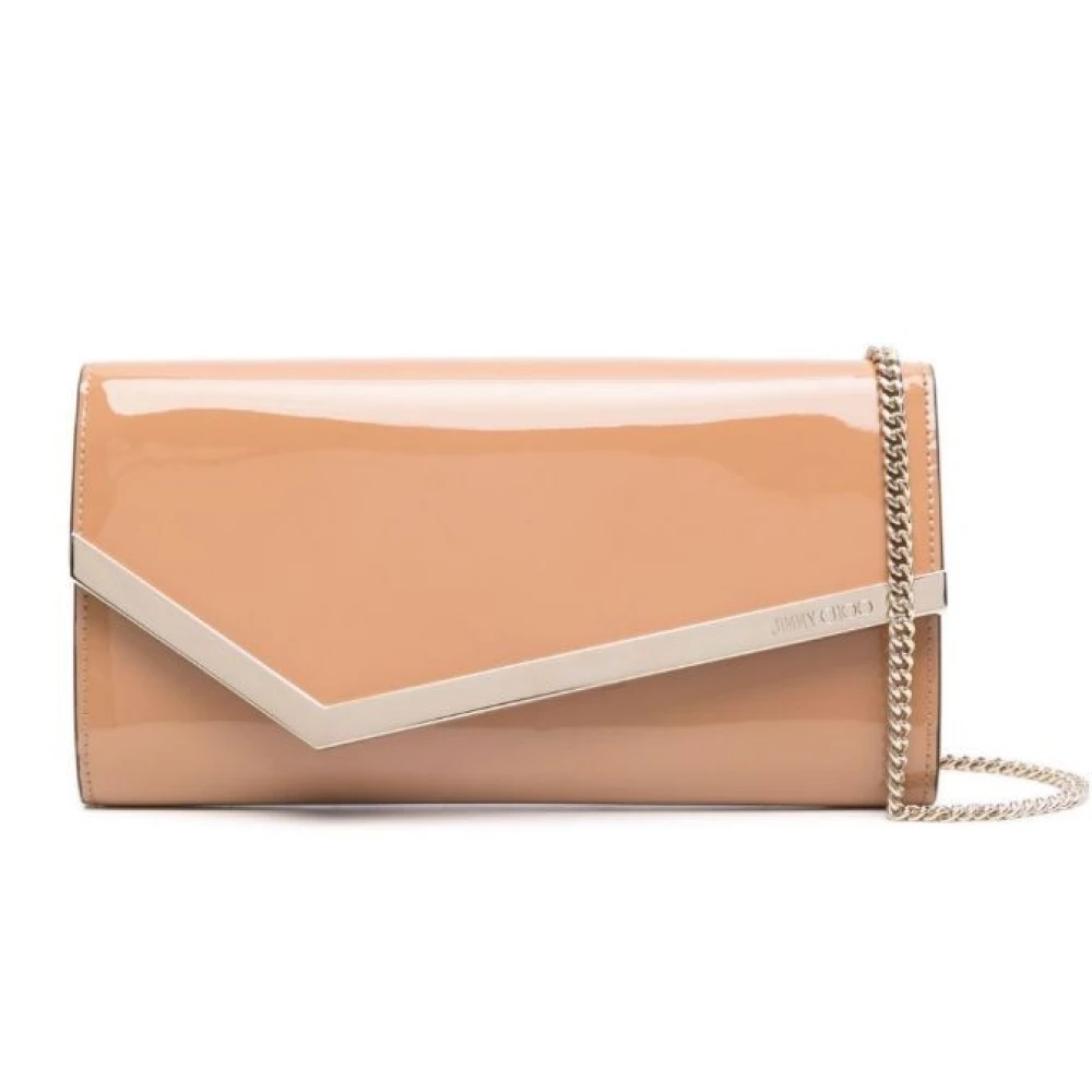 Jimmy Choo Emmie Clutch Ljus Guld Beige, Dam