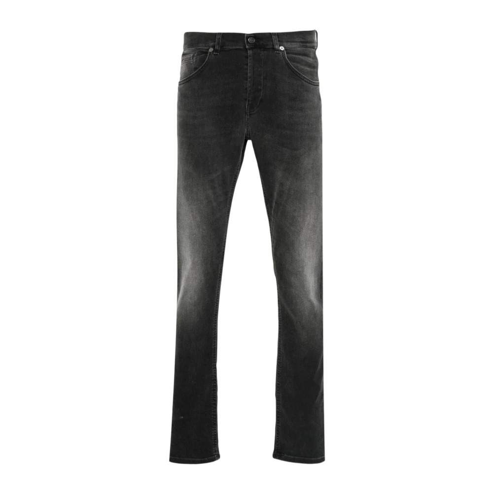 Dondup Skinny Denim Broek Rivet Detailing Gray Heren