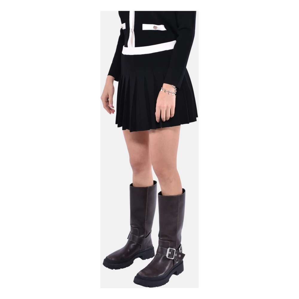Max Mara Studio Elegante Zwarte Rok Black Dames