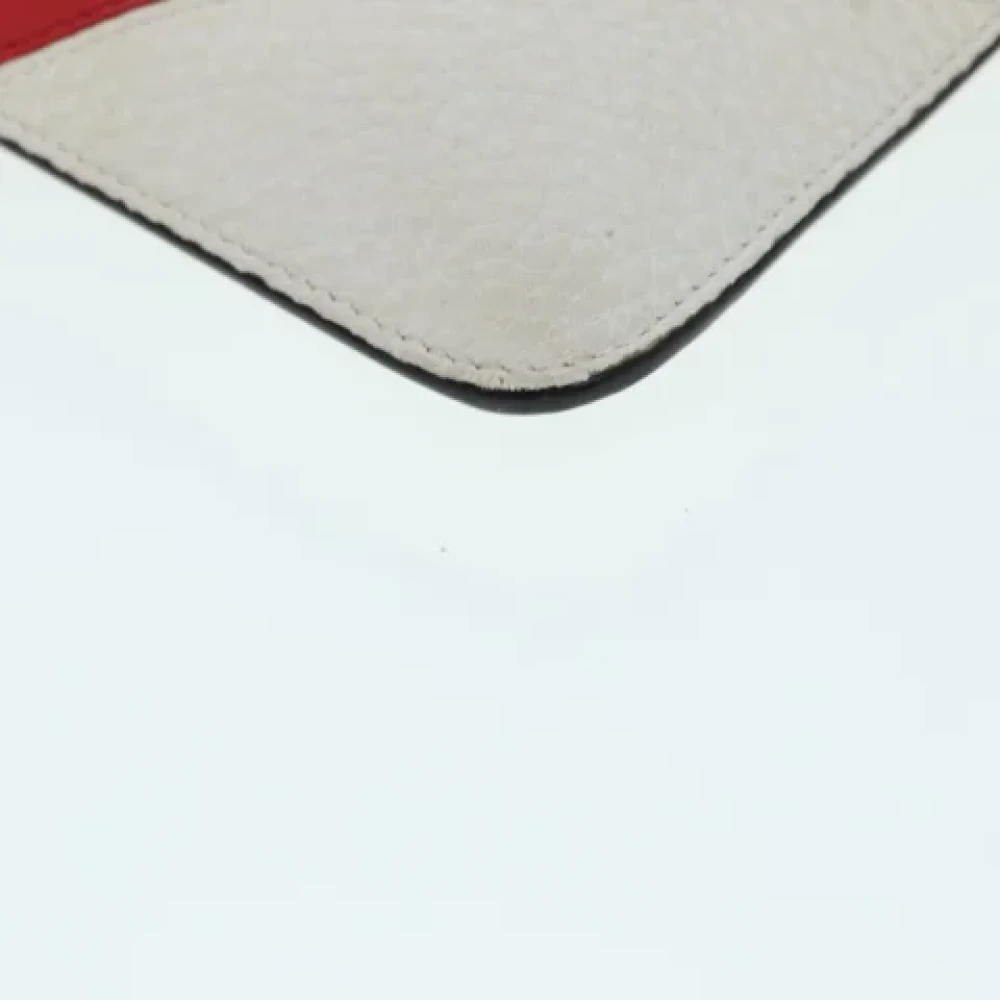 Fendi Vintage Pre-owned Leather clutches Beige Dames