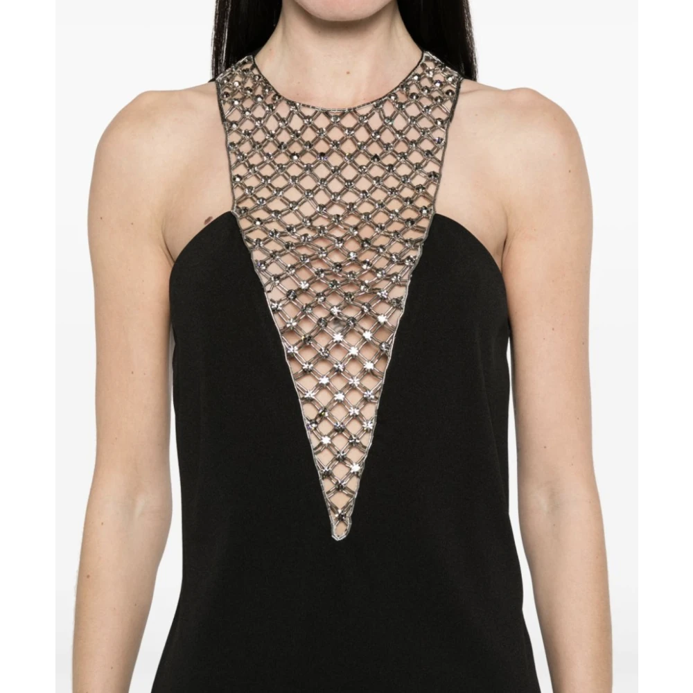 The Attico Zwarte Mini Jurk Elegante Stijl Black Dames