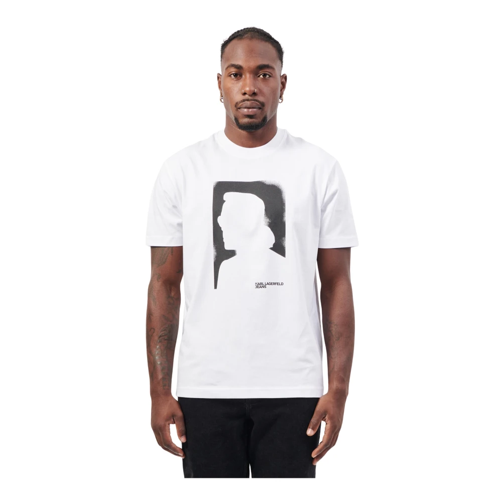 Karl Lagerfeld T-shirts en Polos Wit White Heren