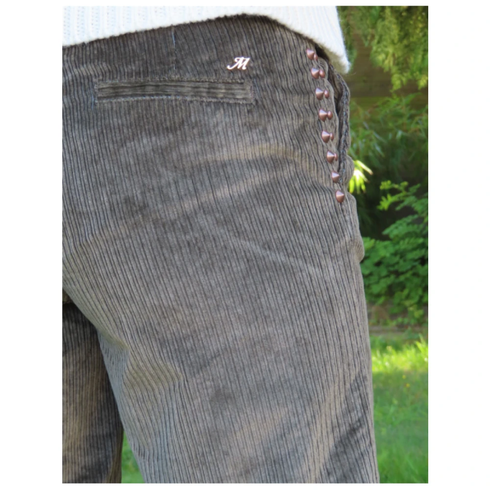 Mason's Wijde Corduroy Broek Green Dames