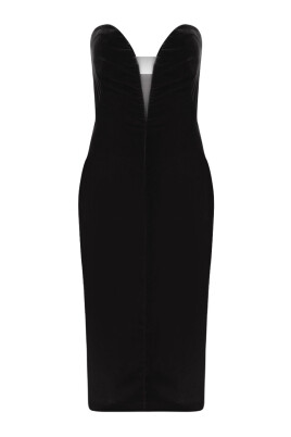 black-strapless-velvet-cocktail-dress