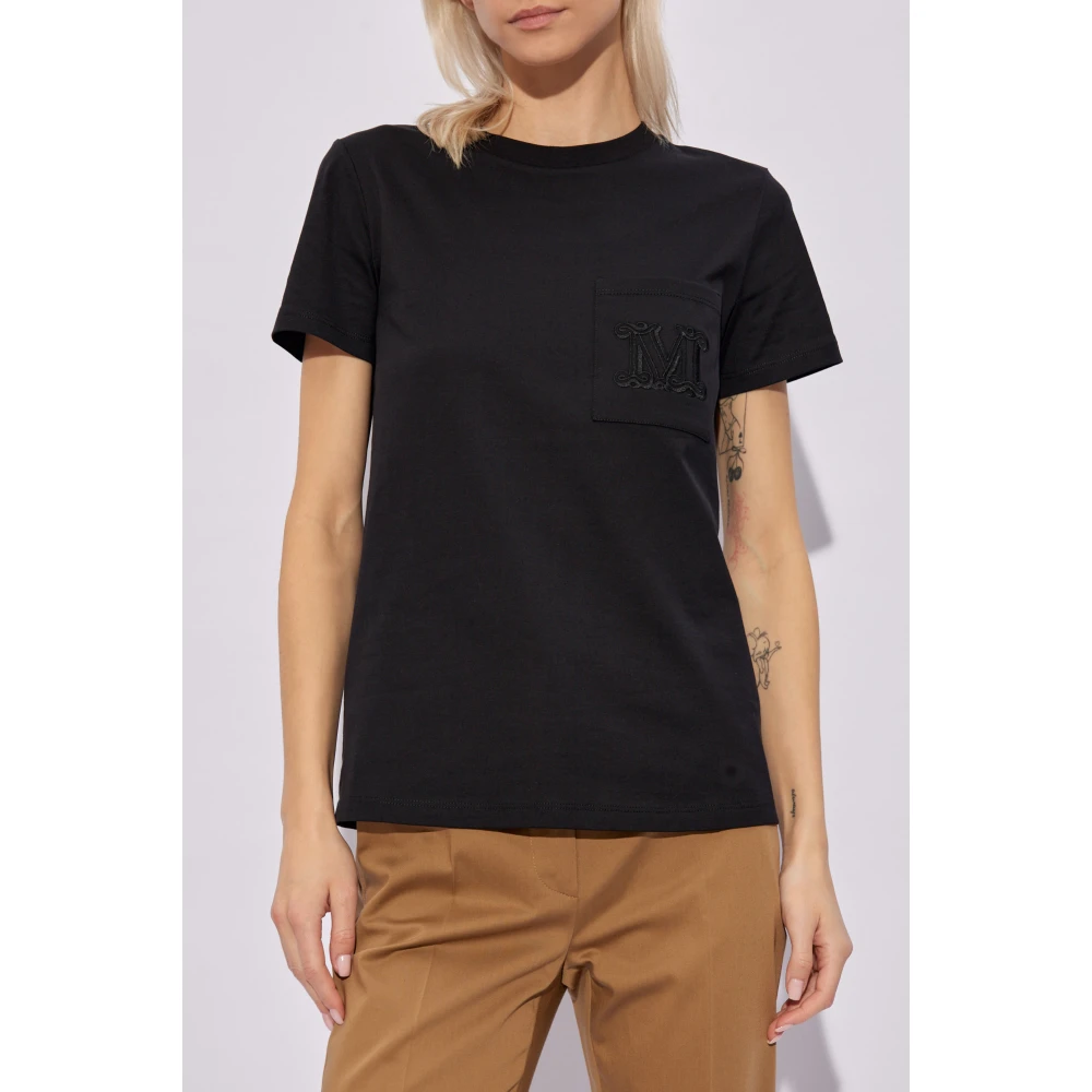 Max Mara Papaia T-shirt Black Dames