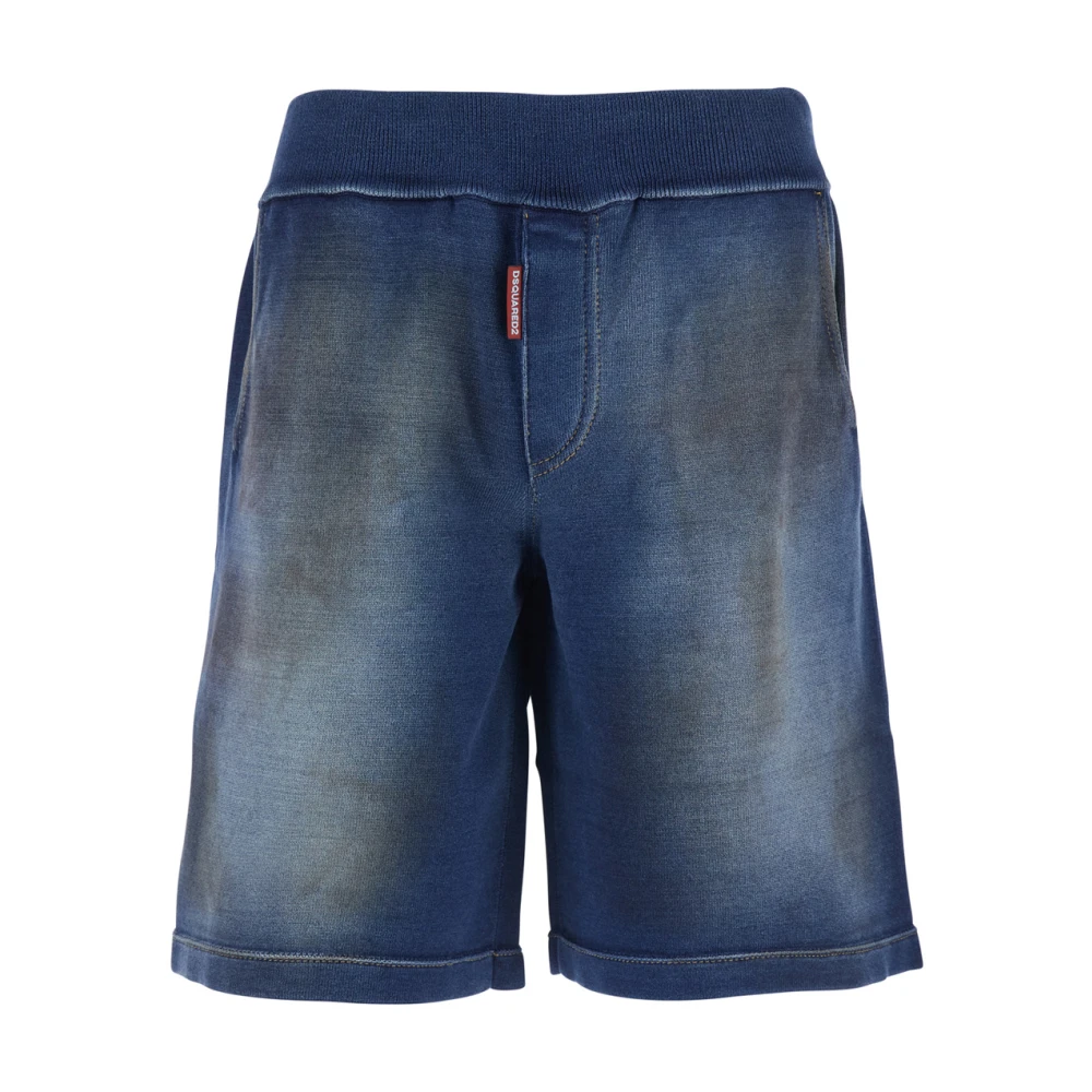 Dsquared2 Men's Blue Knit Short - Denim Shorts - M - Shorts