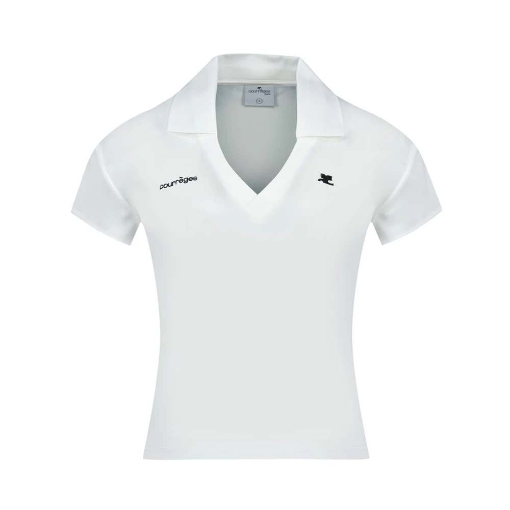 Courrèges Donna Bianco Top, M, New,