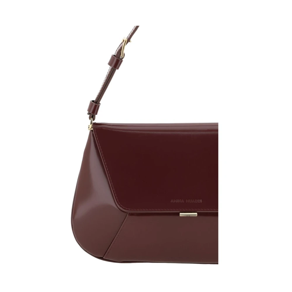 Amina Muaddi Elegante Geometrische Schoudertas Brown Dames