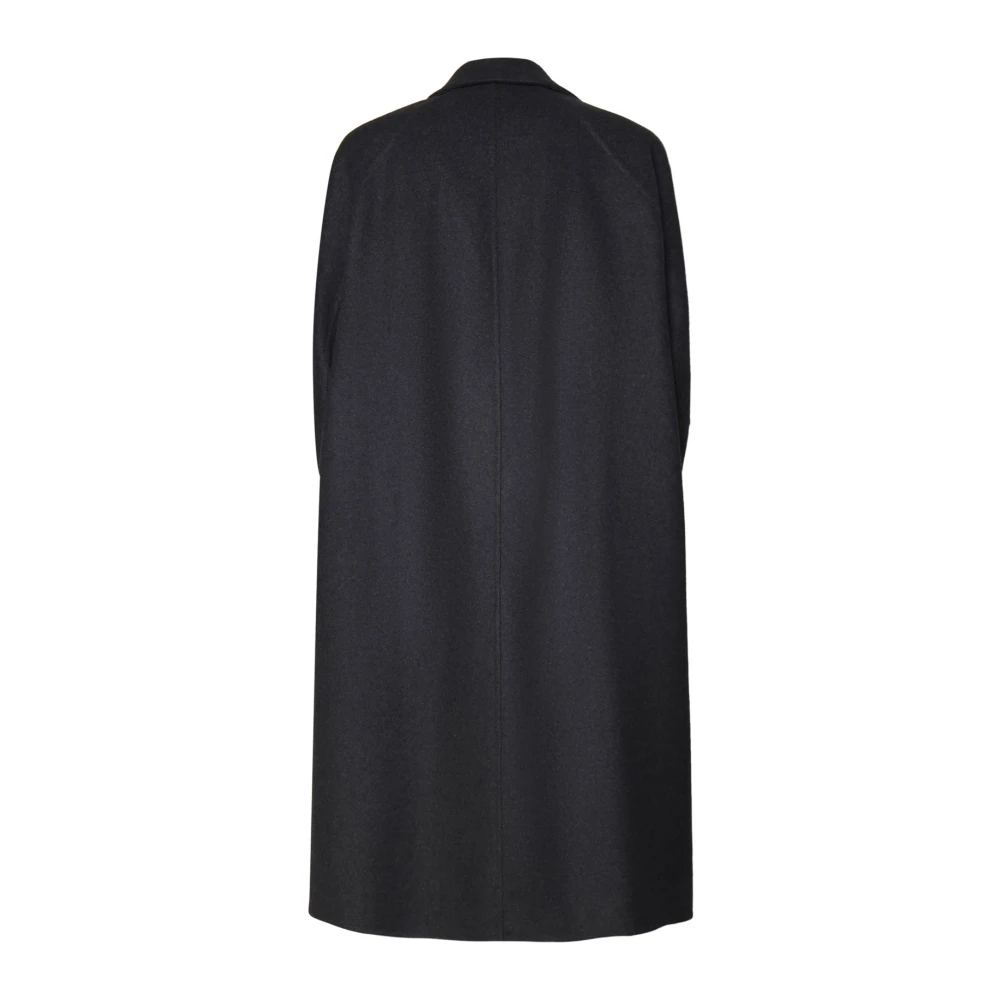 Max Mara Grijze Wollen Blend Open Jas Italië Gray Dames