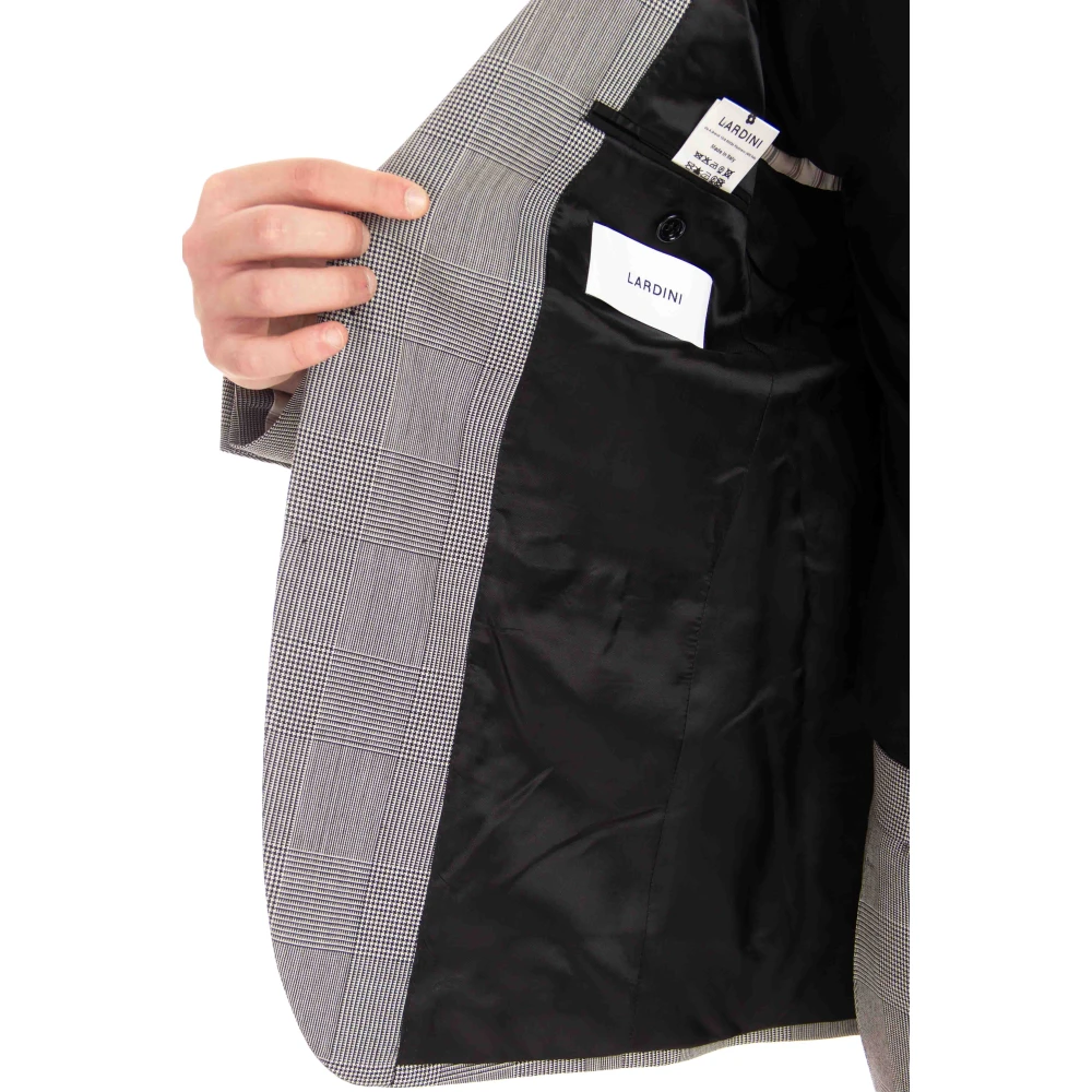 Lardini Grijze Wol Prins van Wales Jurk Gray Heren