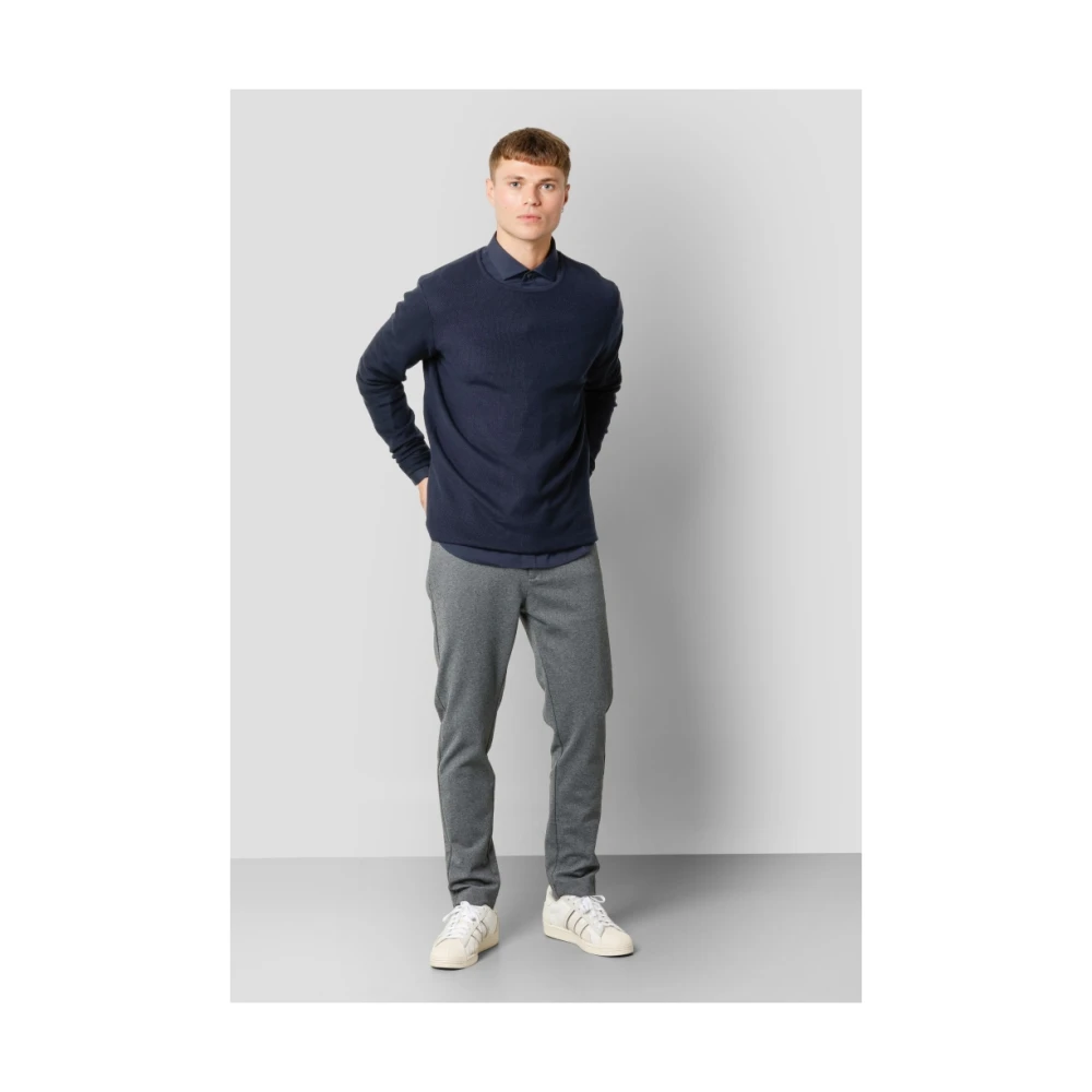 Clean Cut Lauritz Crew Knit Trui Blue Heren