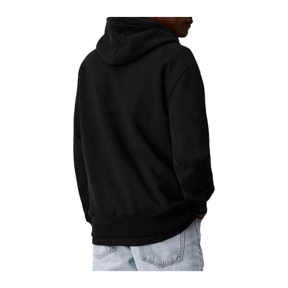 Calvin Klein Chenille Monologo Hoodie Zwart Black Heren