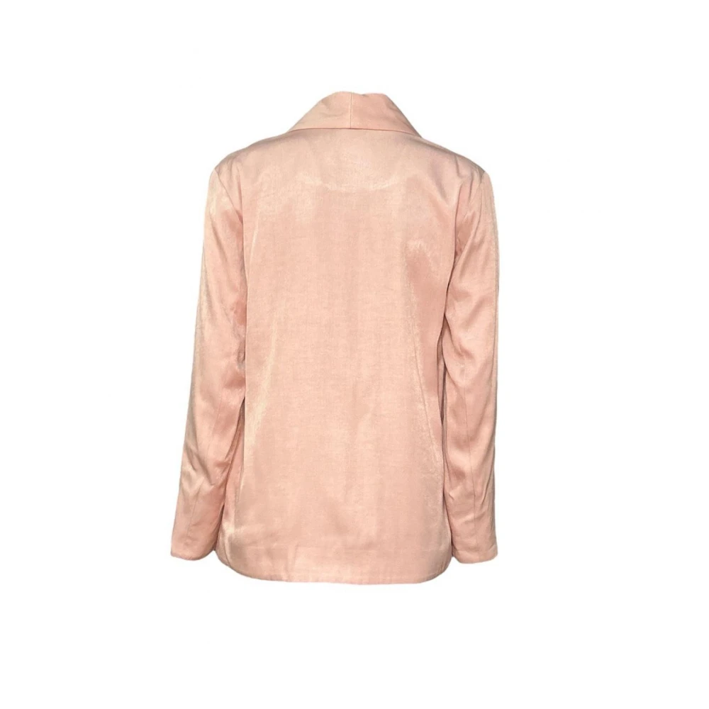 Molly Bracken Viscose blazer met knoopsluiting Pink Dames