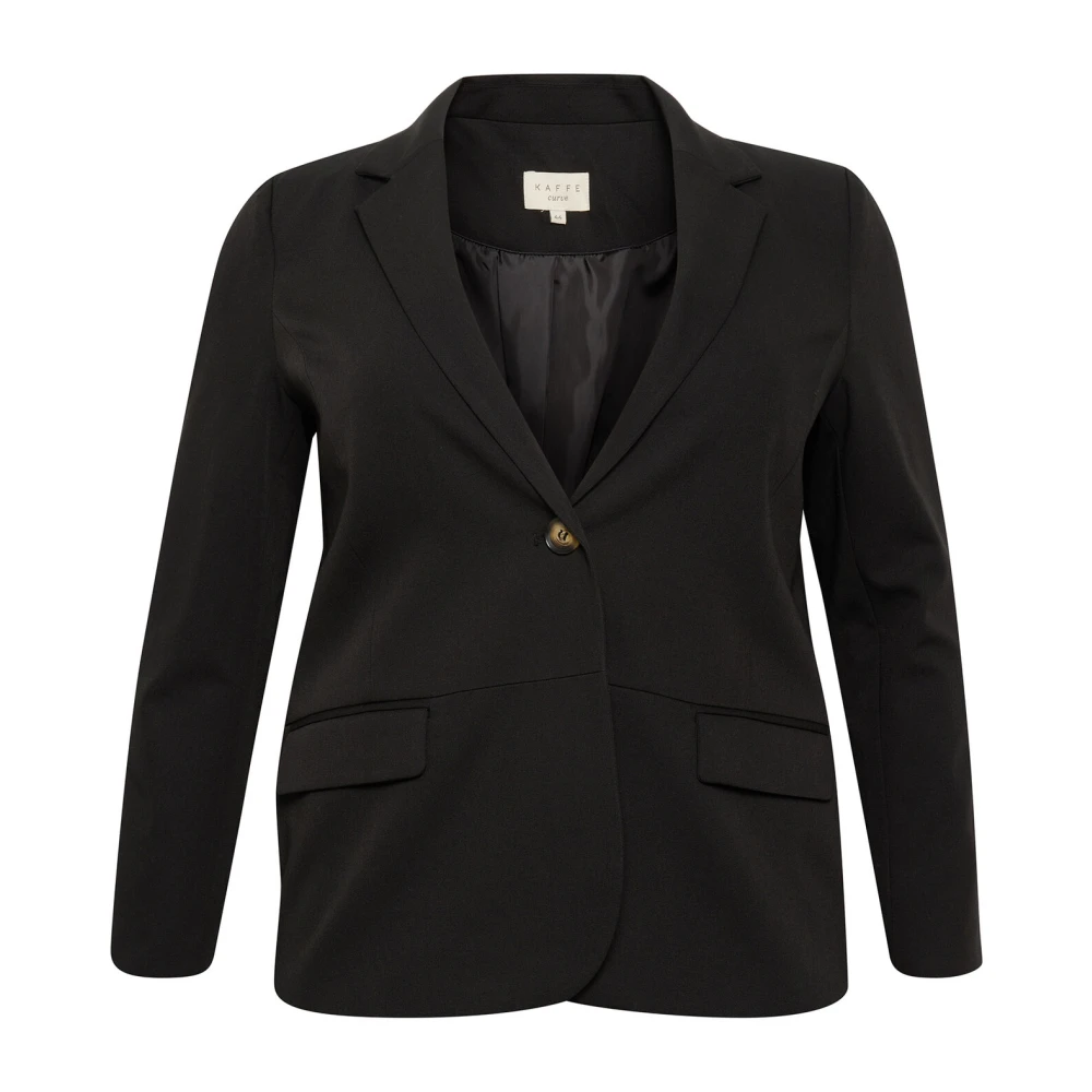 Kaffe Curve Klassieke Blazer Jas Zwart Diep Black Dames