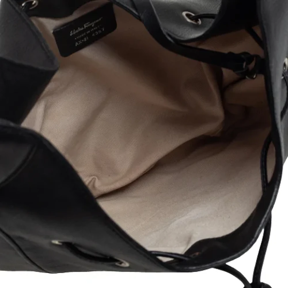 Salvatore Ferragamo Pre-owned Leather handbags Black Dames