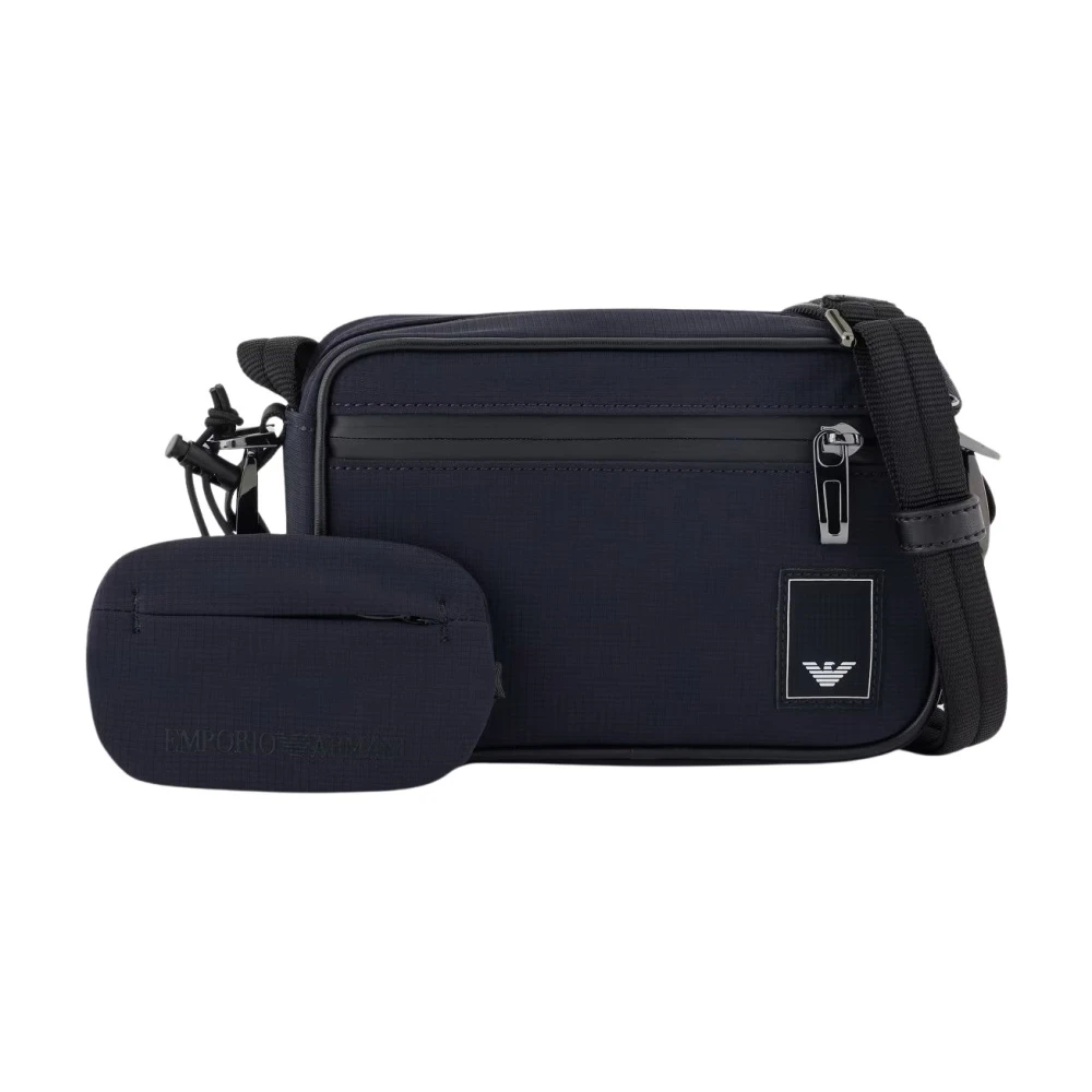Emporio Armani Navy Blauwe Portemonnees Tech Case Blue Heren