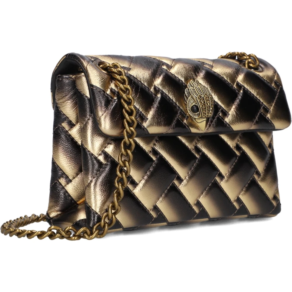 Kurt Geiger Bronzen Mini Kensington Schoudertas Yellow Dames