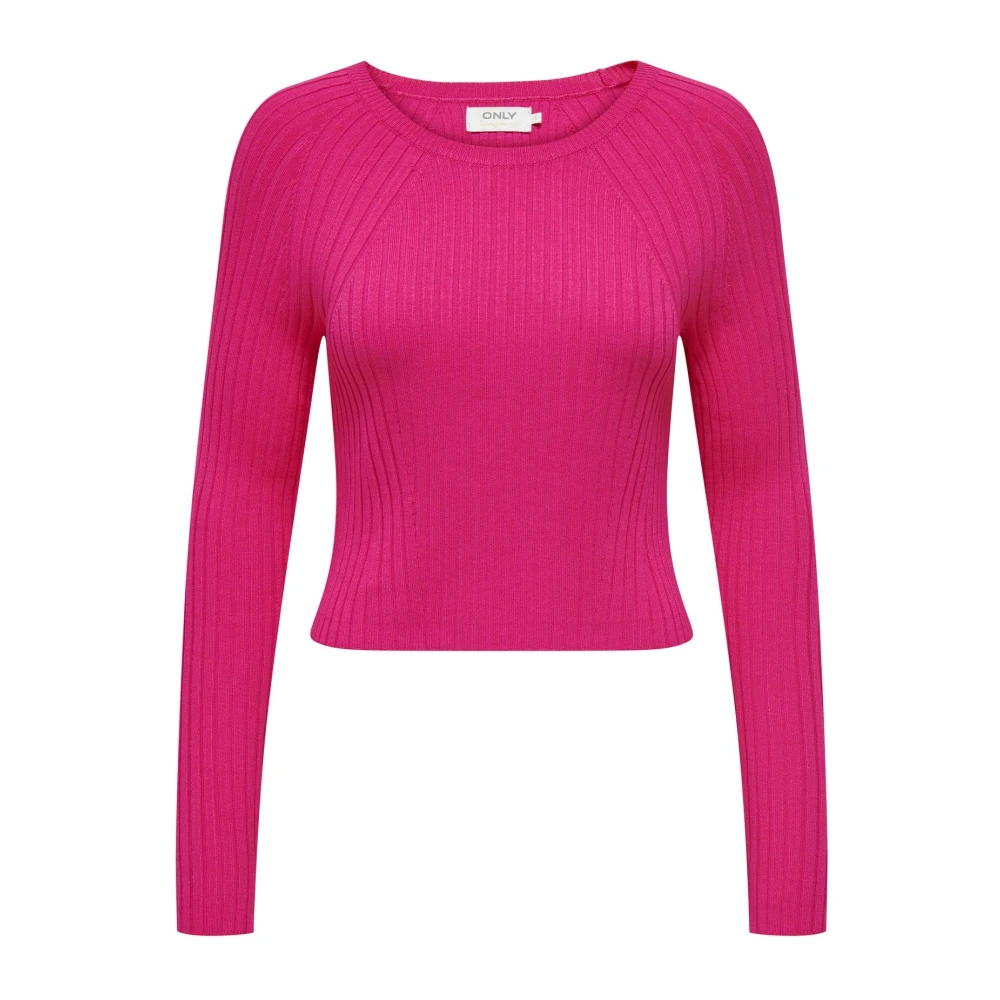 Only Round-neck Knitwear Pink Dames