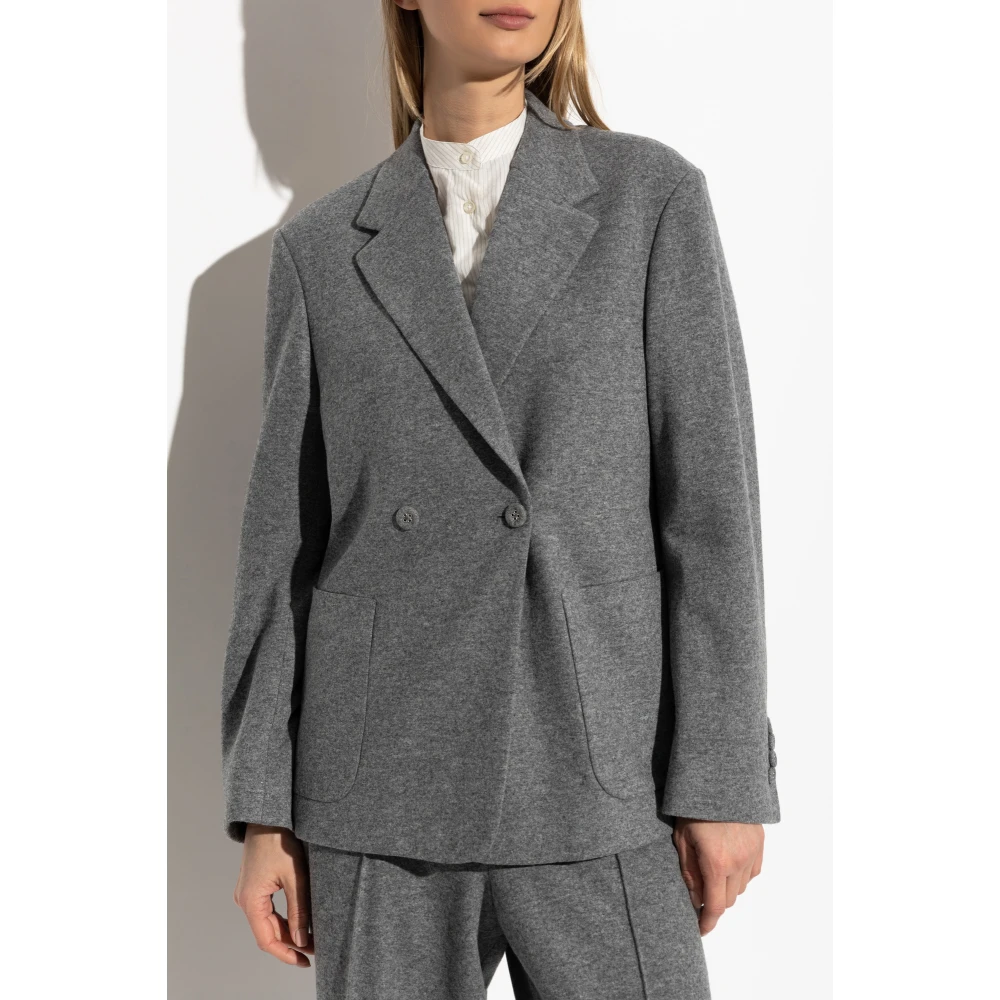 Officine Générale Double-breasted blazer Gray Dames