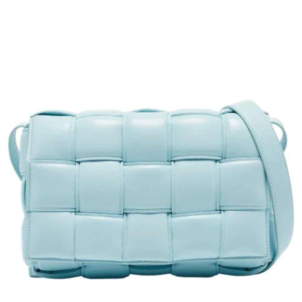 Bottega Veneta Vintage Pre-owned Leather shoulder-bags Blue Dames