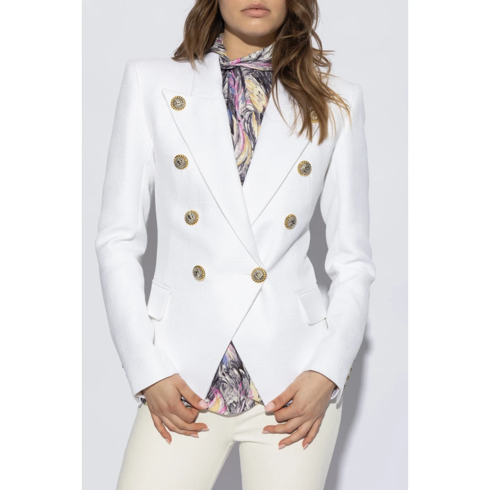 Balmain Blazer met zakken White Dames