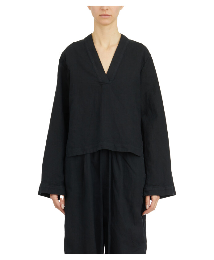chemise-en-lin-col-en-v