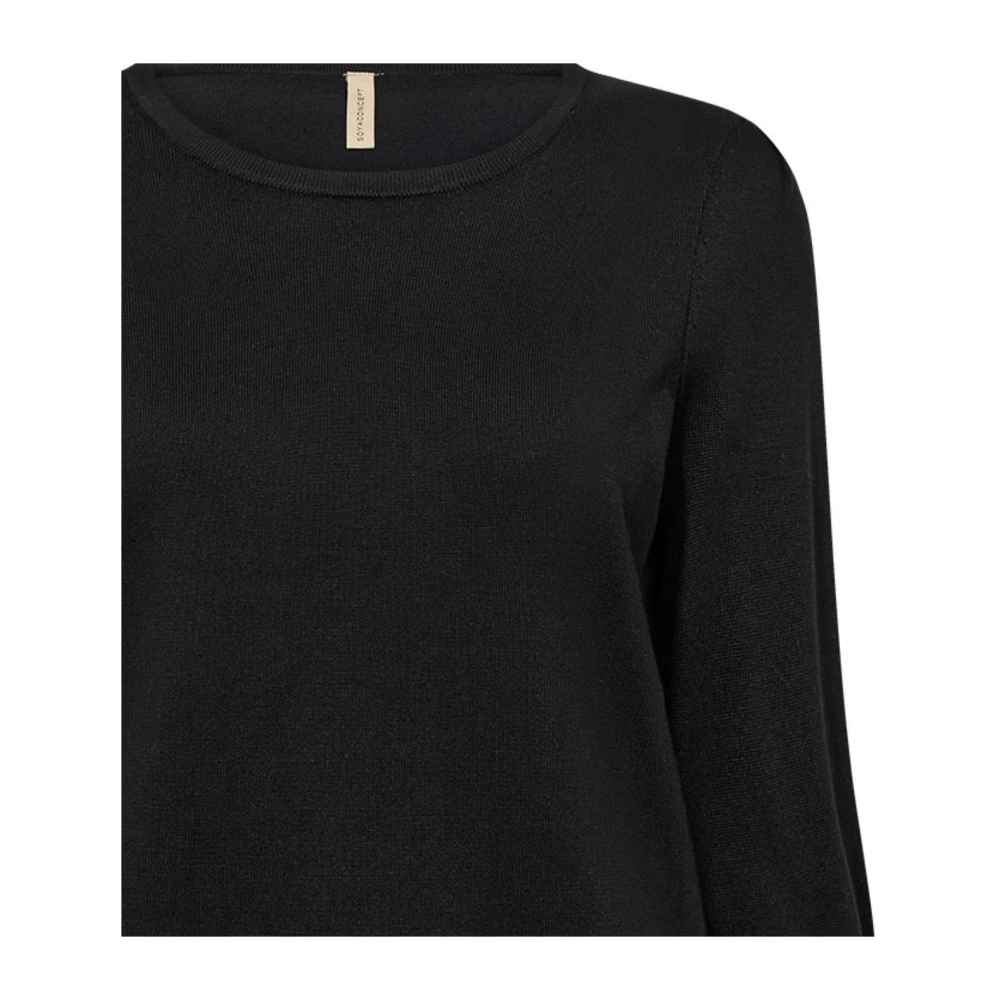 Soyaconcept Contrasterende Zoom Damesblouse 7 8 Mouwen Black Dames